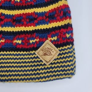 Igloos Wool Knit Hat Red Yellow